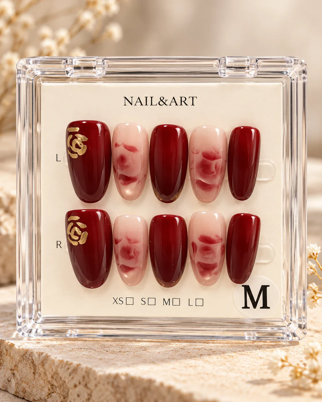 Pressed Nails French Pearl Almond