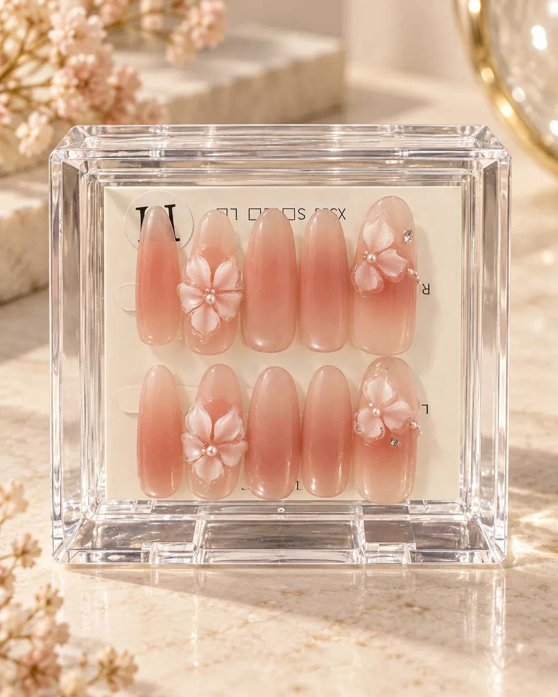 Pressed Nails Glazed Nude Chrome