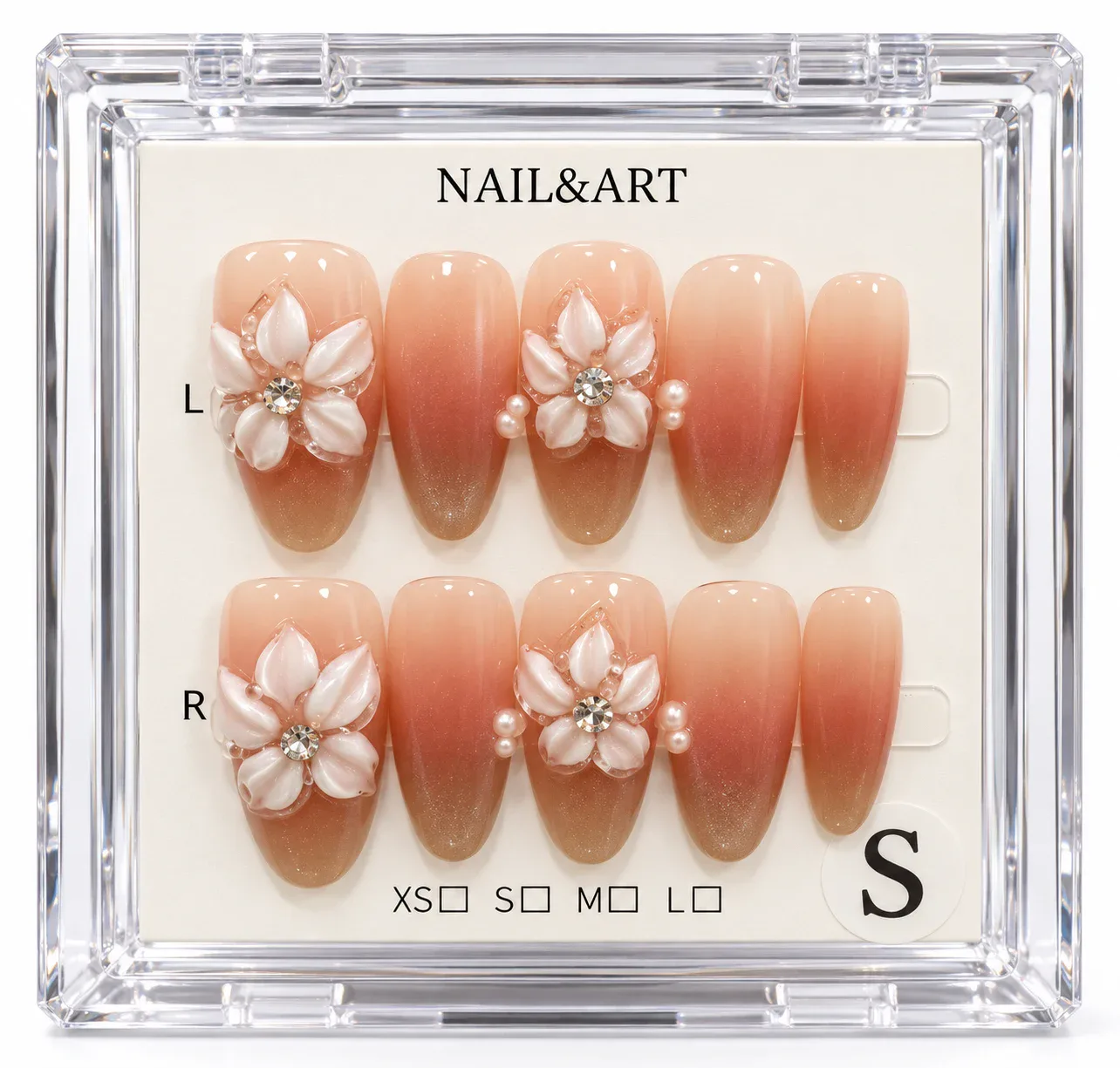 Pressed Nails Champagne Gold Shimmer