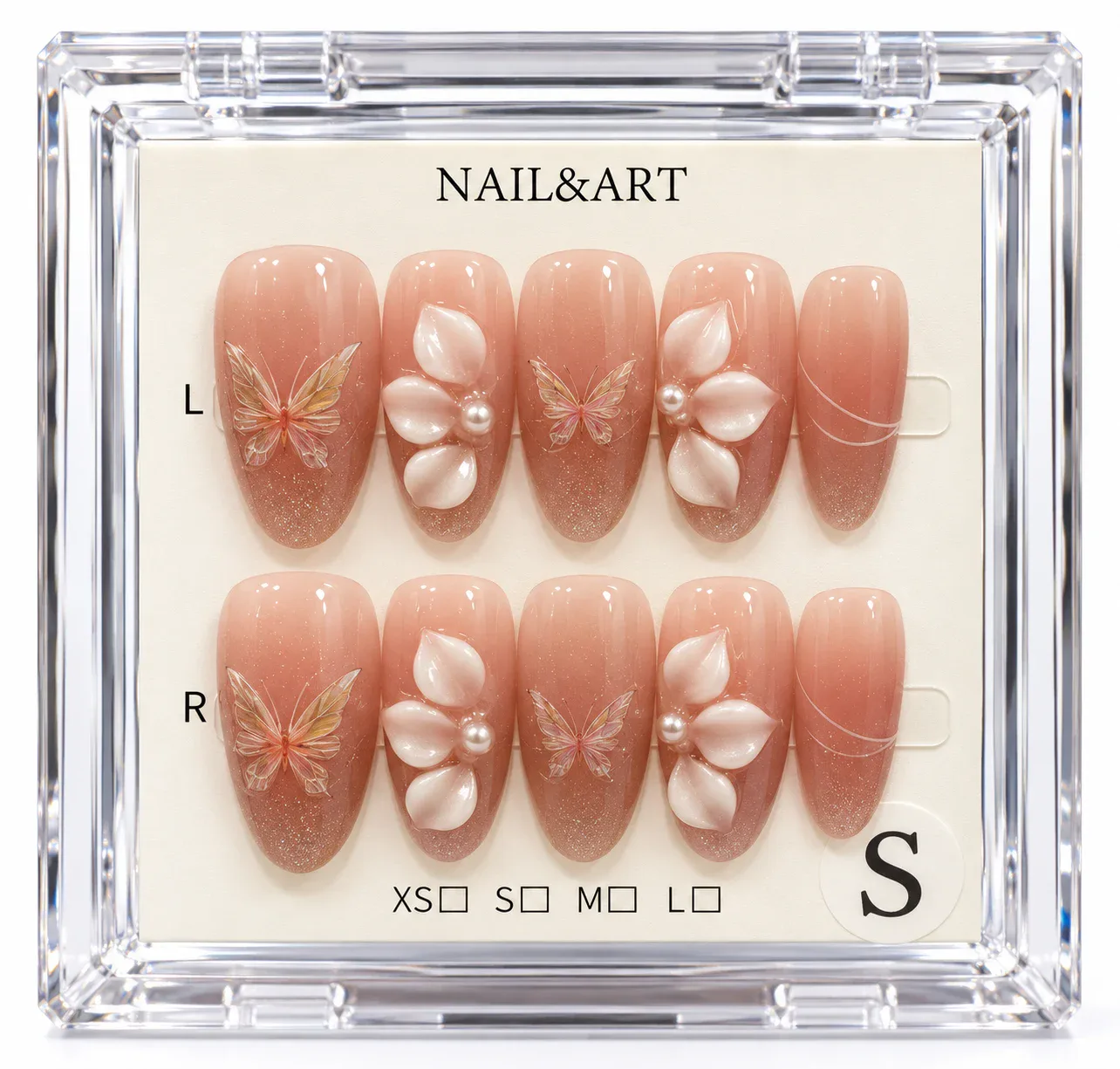Pressed Nails Peach Sunset Ombre