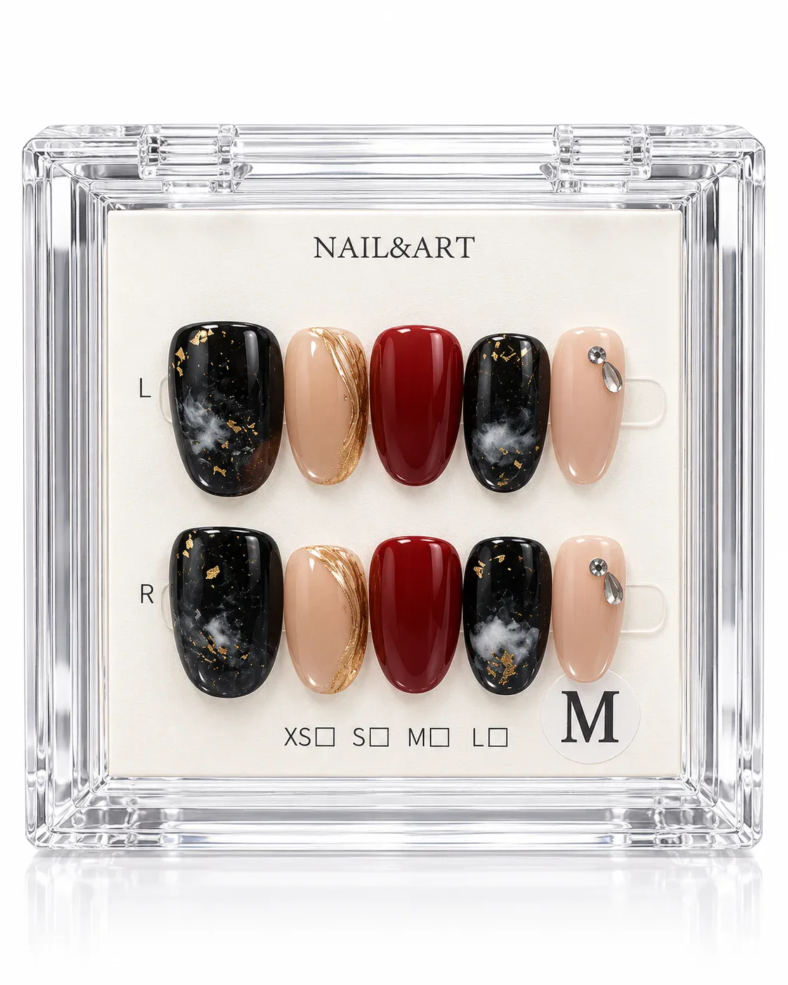 Pressed Nails Minimalist Gold Line