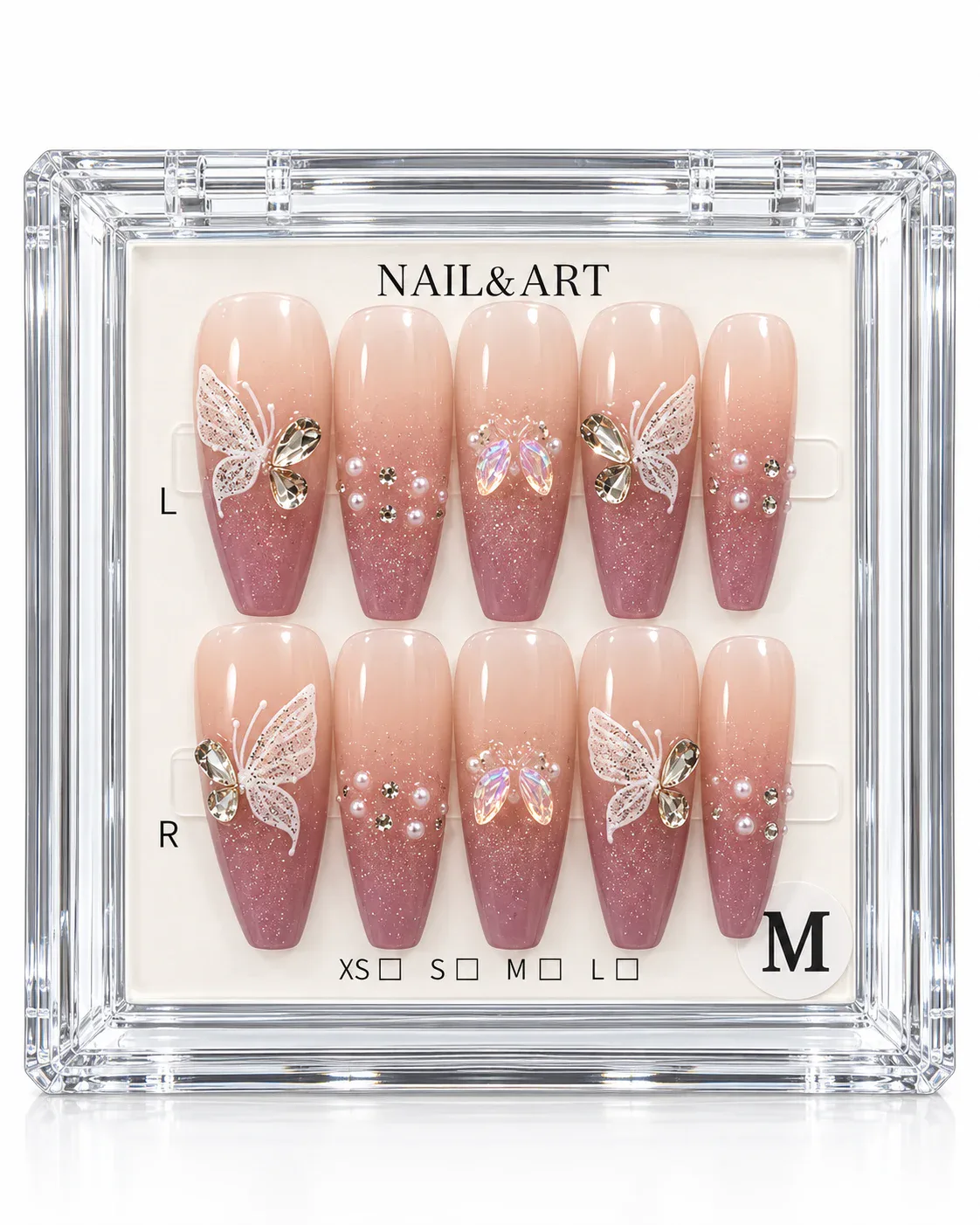 Pressed Nails Pure White Pearlized